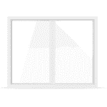 Pvc fönster fast fönster tvåluft 2 glas