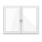 aluminiumfönster tvåluft 2-luftsfönster 3 glas