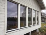 Fasta pvc-fönster fasad