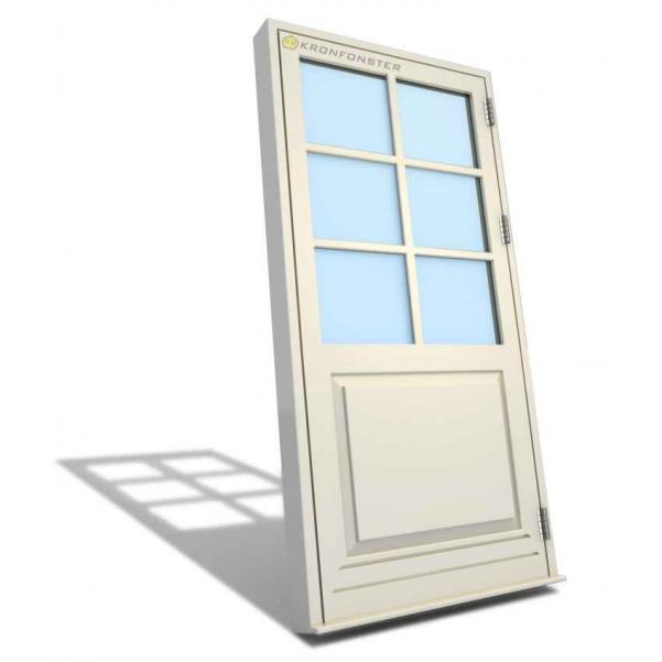 Sekel - utåtgående fönsterdörr med dörrspegel