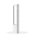 Aluminium utåtöppnad parfönsterdörr pardörr i helaluminium 3 glas treglas bröstad slät