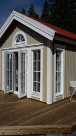 Pvc-fönster fasadpartier dörrar med spröjs vita