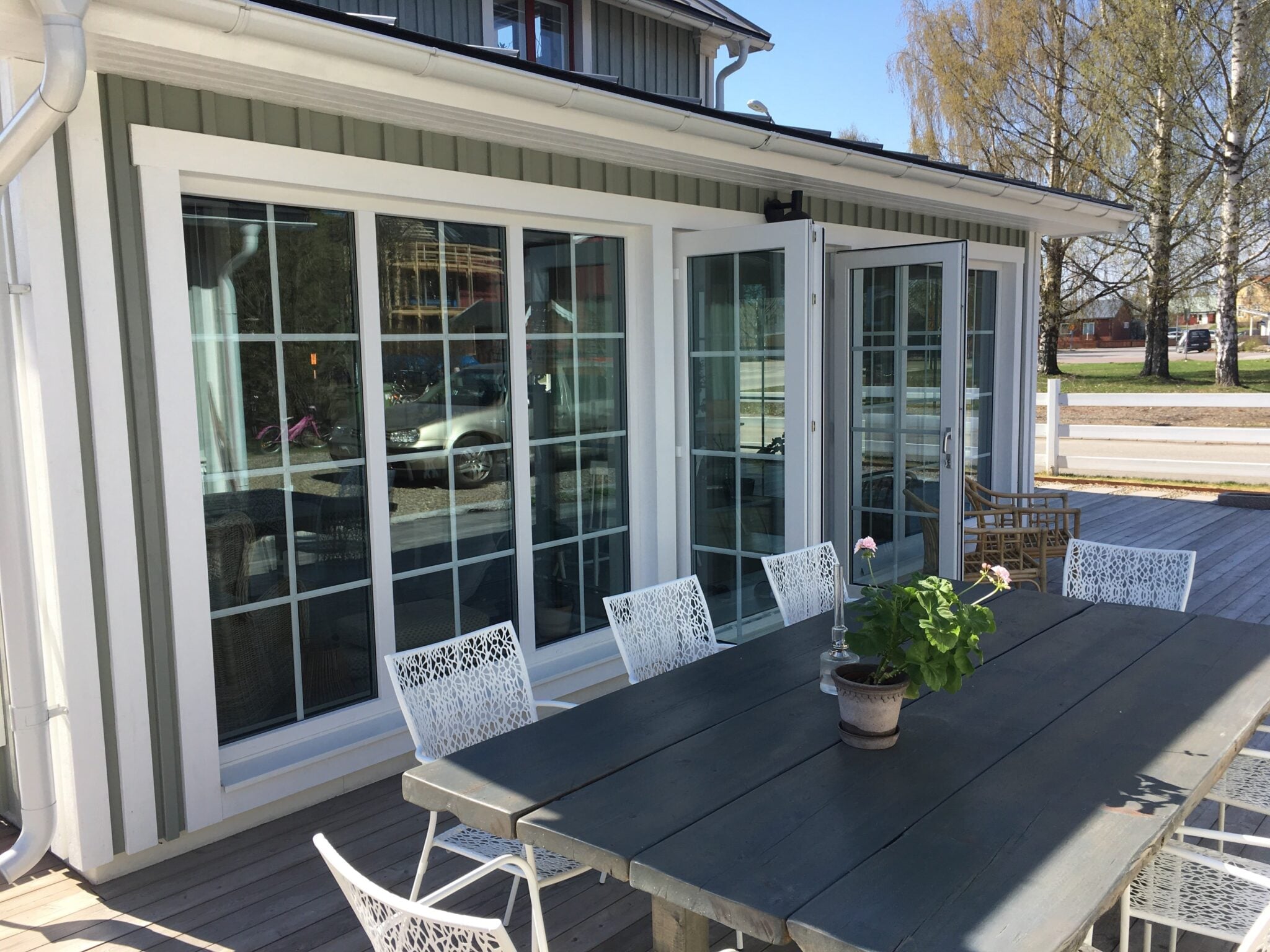 Pardörr dubbeldörr pvc utåtgående pvc