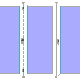 Vikdörrar vikpartier pvc 3 glas, 3-dörrar utåtgående