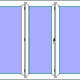 Vikdörr 3 glas pvc vikparti 5 dörrar