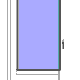 Utåtgående fönsterdörr med bröstning pvc 2 glas