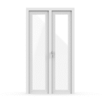 Pardörr i pvc inåtgående helglasade parfönsterdörrar komposit 2 glas energi