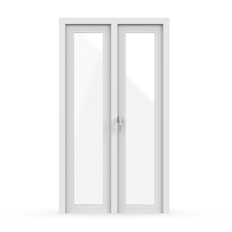 Pardörr i pvc inåtgående helglasade parfönsterdörrar komposit 2 glas energi