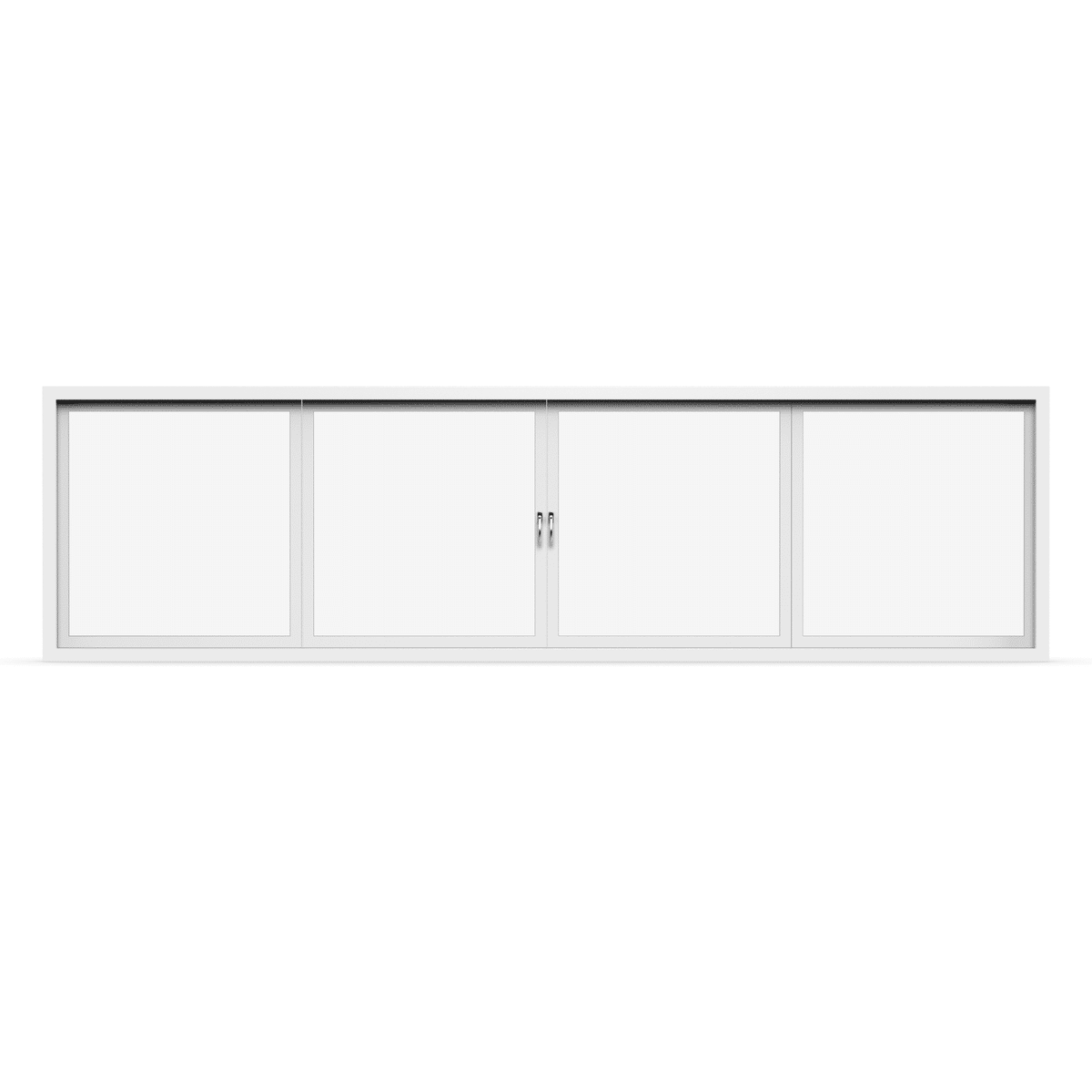 Skjutdörr pvc dubbeldörr 3 glas 2 skjutbara dörrar