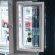 Pvc-fönster utåtgående utåtöppnat 2 glas kompositfönster