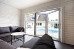 Vikdörr aluminium utåtgående insida