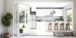 Vikdörr vikparti 3 glas fasad uterum pvc isolerat