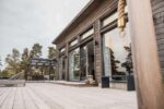 Skjutdörr aluminium 3 glas för fasad och uterum Kronfönster