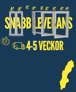 Snabb leverans pvc fönster och dörrar inom sverie