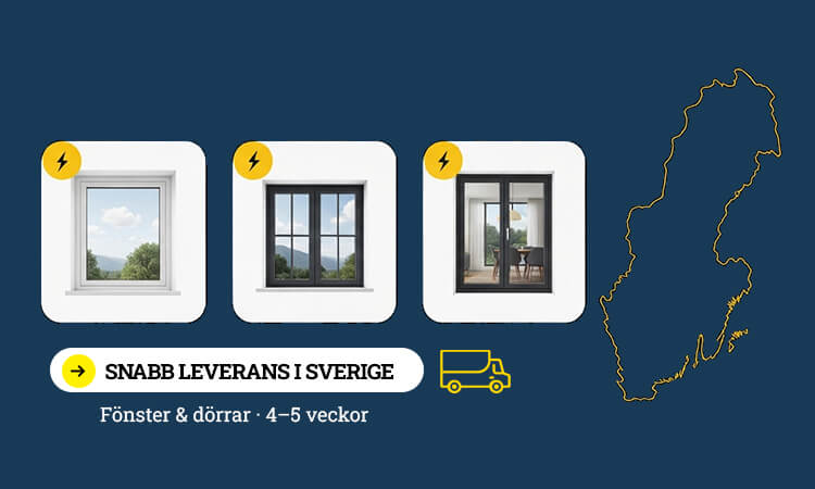Snabb leverans pvc fönster och dörrar