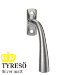 Fönsterhandtag Tyresö silver matt till träfönster