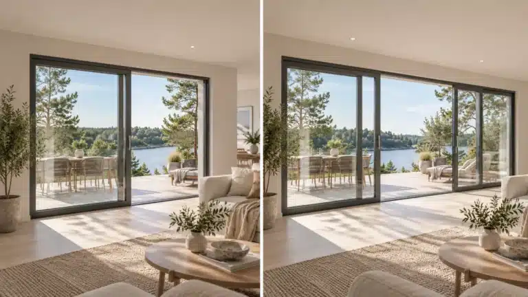 Tvådelad eller fyrdelad skjutdörr – så väljer du rätt för ditt hem
